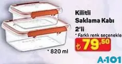 KİLİTLİ SAKLAMA KABI 2'Lİ fiyat ve kampanya bilgisi
